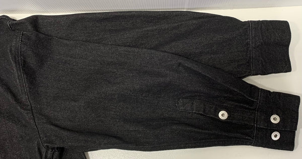 フェンチェンワン Feng Chen Wang 24SS RAW EDGE PATCHWORK DENIM SHIRT JACKET FUS17JK34 ジャケット ブラック Mサイズ 201MT-4680