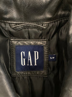 ギャップ GAP ヴィンテージ Vintage レザージャケット 牛革 黒 BLK 紺タグ ジャケット ブラック Sサイズ 101MT-3713