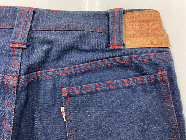 リーバイス Levi's 610 78 BIG E 70s 70年代 フレアパンツ ベルボトム ブーツカット セーラーパンツ マリン 白タブ ボタン裏375 紺 デニム ネイビー W33 L32 104MB-265