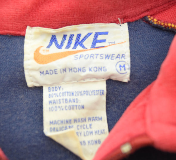 ナイキ NIKE 70's 70年代 ハーフジップ ベロア プルオーバー 赤 ジャージ レッド Mサイズ 103MT-2058