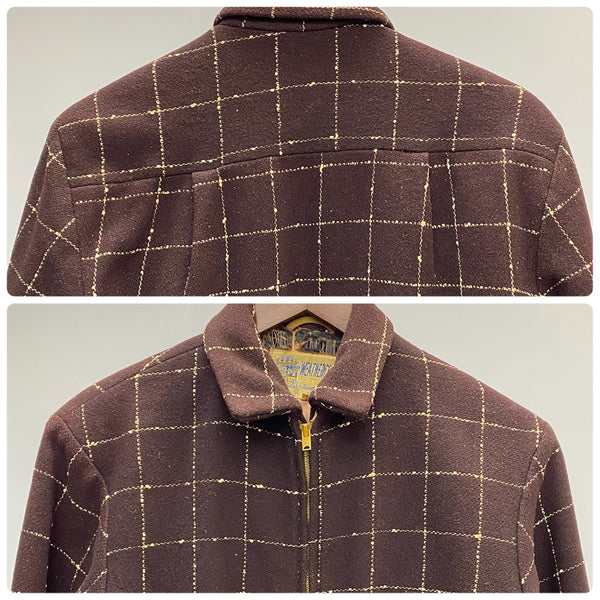 【曜日割引対象外】 ヴィンテージ vintage 50's WEATHERCREST FLECK WOOL JACKET ジャケット ブラウン 36サイズ 201MT-4483 VB