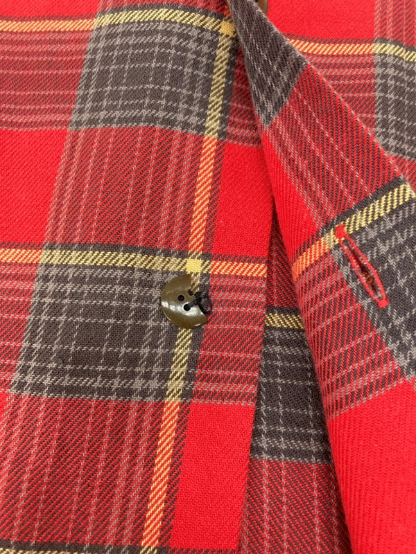 ラルフローレン RalphLauren POLO COUNTRY 90s FLANNEL SHIRT フランネル シャツ ネルシャツ インパクト21 開襟 長袖 赤 サイズ 9 長袖シャツ チェック レッド 104MT-2271
