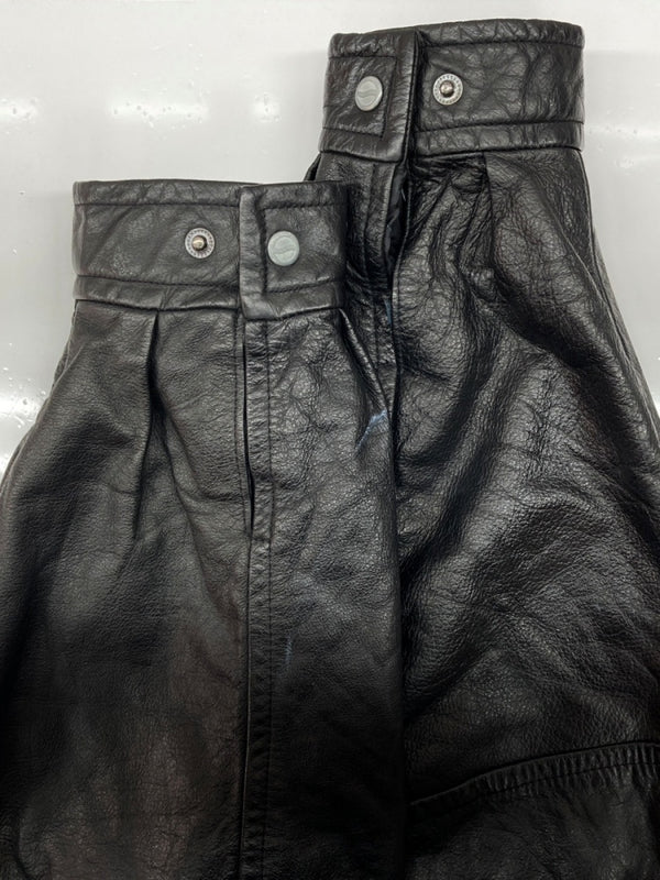 US US古着 LEATHER JACKET レザー ジャケット NOTHING ELSE IS A PEPSI ジップアップ ペプシ 企業 アウター 黒 ジャケット 無地 ブラック XLサイズ 104MT-2226