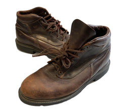 レッドウィング RED WING 90s Vintage ヴィンテージ 976 Work Hiking Boots プリント羽タグ USA製 茶 レザーブーツ メンズ靴 ブーツ ワーク ブラウン サイズ 11D 101-shoes1799