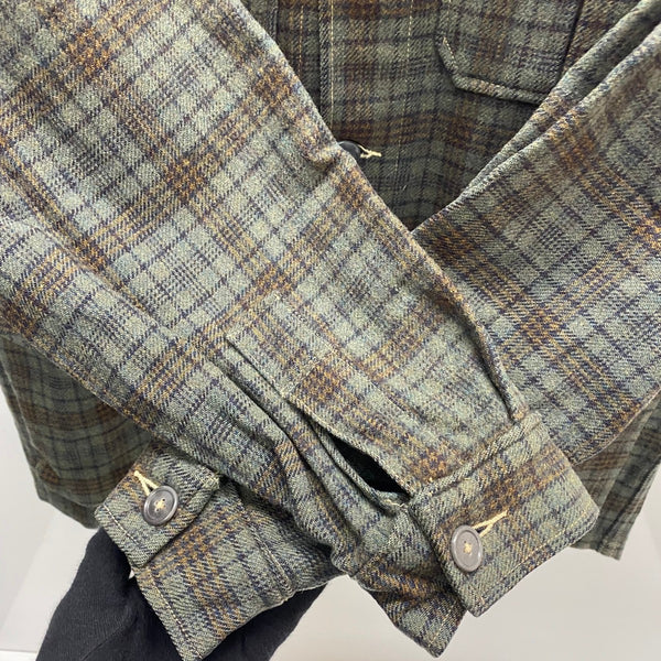 【曜日割引対象外】 ウールリッチ WOOLRICH 50's ウール チェックジャケット CPO Wool Jacket ジャケット グリーン 40サイズ 201MT-4278 VB