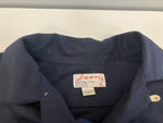 ヴィンテージ vintage 70's～ 70年代～ Zoom ズーム レーヨン ボウリングシャツ 開襟 オープンカラー ループカラー ボックス 半袖シャツ ネイビー Sサイズ 101MT-5268