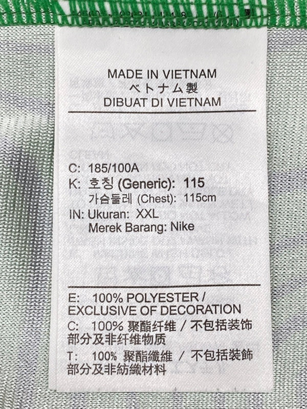 ナイキ NIKE × Off-White オフホワイト Allover Print Jersey ゲームシャツ ユニフォーム 緑 FQ0998-389 ロンT 総柄 グリーン 2XLサイズ 104MT-1622