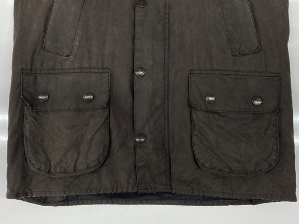バブアー Barbour BEDALE JACKET ビデイル ジャケット ダブルジップ オイル ワックス 裏チェック アウター 茶 A104 サイズ C36/91CM ジャケット 無地 ブラウン 104MT-1886