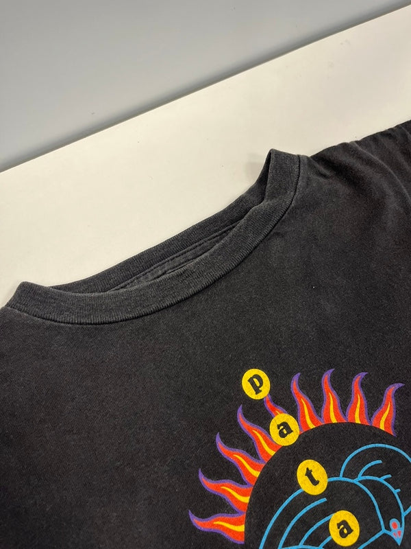 パタゴニア PATAGONIA 90s Vintage ヴィンテージ  USA製 生態系 絶滅危惧種 プリントTシャツ 黒 Tシャツ ブラック Lサイズ 101MT-4736