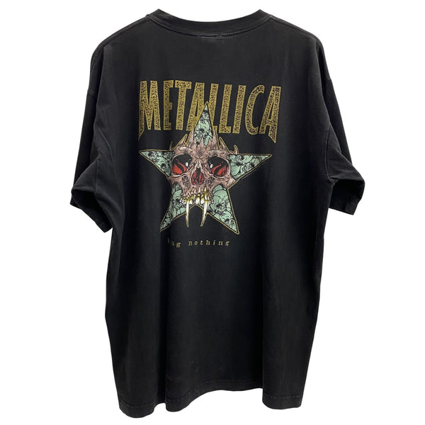 【曜日割引対象外】 ヴィンテージ vintage 90's メタリカ METALLICA PUSHEAD KING NOTHING GIANT Tシャツ ブラック 201MT-3932 VB