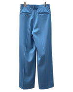 ビューティフルピープル beautiful people worsted gabardine wide straight pants ワイド スラックス パンツ ジップフライ ズボン 青 無地 1425105005 スラックス ブルー サイズ 40 104MB-139