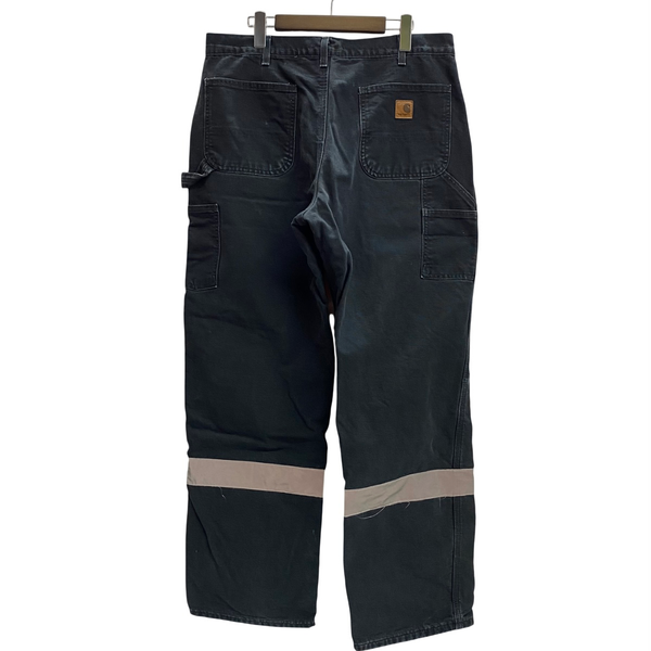 【曜日割引対象外】 カーハート Carhartt リフレクター ペインターパンツ インナーチェック カーゴパンツ ブラック 36×32サイズ 201MB-1144 VB