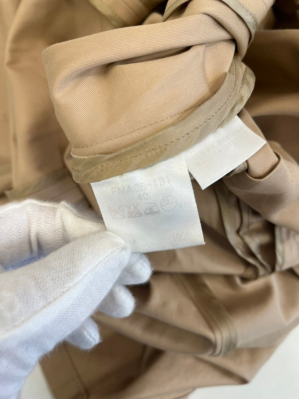 バーバリー Burberry BERBERRY LONDON ノースリーブ トレンチコート ワンピース バーバリーロンドン ノバチェック 茶 FMA08-131 コート ベージュ 40 101LT-182