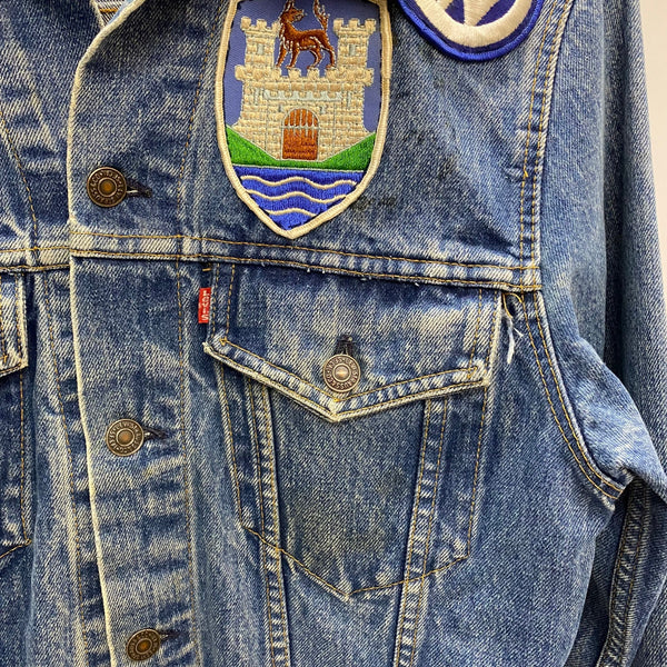 【曜日割引対象外】 リーバイス Levi's 70's~ 4th ワッペン デニムジャケット ジャケット ブルー 36サイズ 201MT-4471 VB