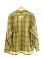 ペンドルトン PENDLETON 60s 60's SIR PENDLETON WOOL SHIRT オンブレチェック柄 オープンカラーウールシャツ 長袖シャツ グリーン LLサイズ 103MT-2423