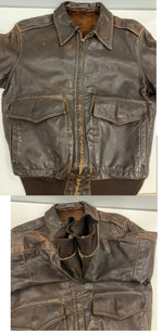 ミリタリー military 50's 50年代 US AIR FORCE A-2 フライトジャケット レザー CONMAR ZIP VINTAGE ヴィンテージ ジャケット ブラウン 101MT-5190