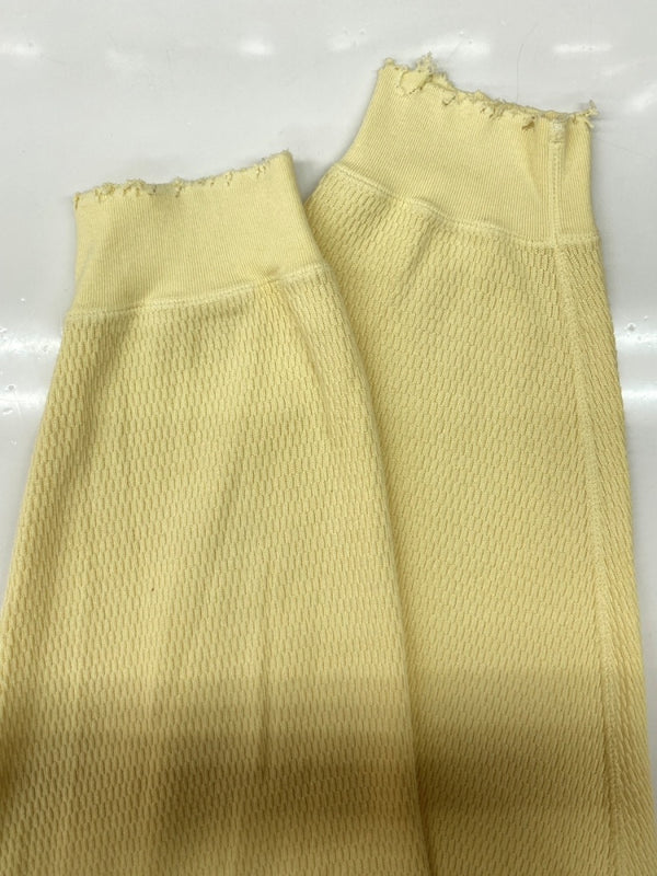 ダイリク DAIRIKU 21ss Thrift Thermal Tee サーマル Tシャツ ダメージ加工 オーバーサイズ ロンT 長袖 黄 21SS C-6 ロンT 無地 イエロー Lサイズ 104MT-1890