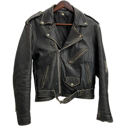 【曜日割引対象外】 アメカジ系 Leather Item ダブルライダースジャケット ジャケット ブラック -サイズ 201MT-4497 VB