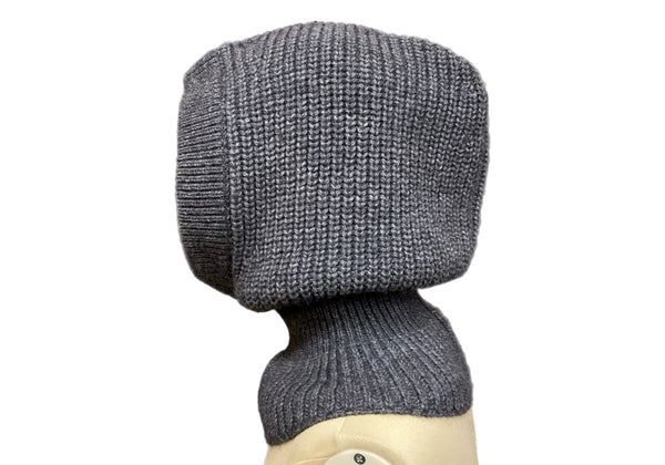 ルメール LEMAIRE 22AW BALACLAVA KNIT CAP バラクラバ ニット キャップ 目だし帽 帽子 灰 KN677 LK121 帽子 メンズ帽子 その他 無地 グレー Mサイズ 104H-43