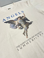 US古着 US古着 90s ヴィンテージ vintage  Saint louis art museum Angels セントルイス美術館 エンジェル 白 プリント Tシャツ ホワイト Lサイズ 101MT-4519