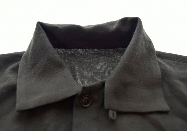 ワイズ Y's 20AW ウール ロングシャツ コート ジャケット 黒 YR-B06-102 ワンピース 無地 ブラック 2 103LT-11