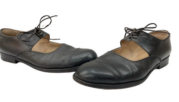 コムデギャルソン COMME des GARCONS トリコ tricot メリージェーン 革靴 ドレス レースアップ LEATHER レザー 革 日本製 BLACK 黒 レディース靴 その他 ブラック 24cm 104S-730