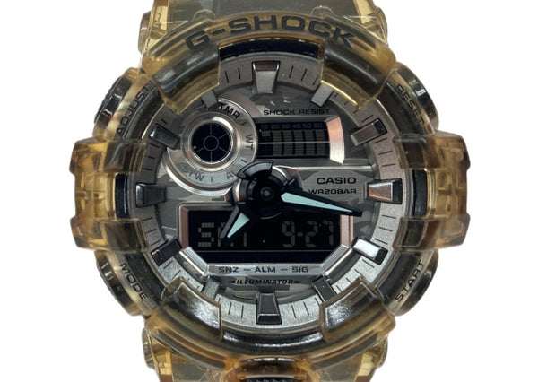 ジーショック G-SHOCK CASIO カシオ 耐衝撃構造 20気圧防水 アウトドア 腕時計 スケルトン ウォッチ 5522 黒 GA-700SKC メンズ腕時計ブラック 104T-33
