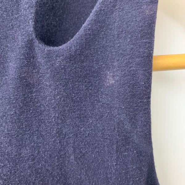 ヒステリックグラマー HYSTERIC GLAMOUR 00s キャミソール スカル柄 初期タグ ノースリーブ ネイビー フリーサイズ 201LT-445