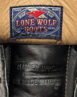 ロンウルフ LONE WOLF CARPENTER BOOTS カーペンター ブーツ ワーク 編み上げ ハイカット シューズ 黒 F01615 メンズ靴 ブーツ ワーク ブラック UK 7 104S-940