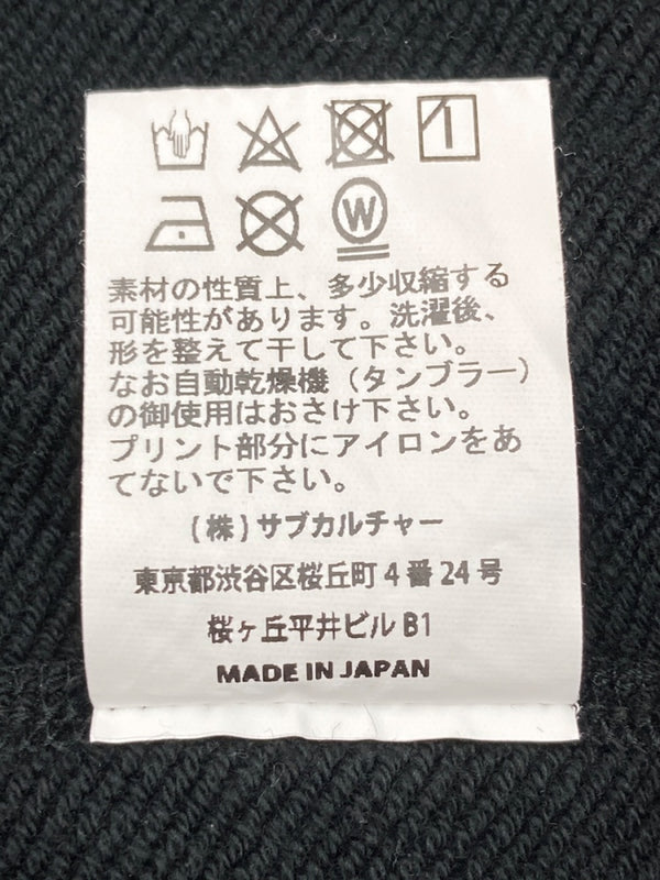 サブカルチャー Subculture DEVIL CREW NECK SWEAT デビル クルーネック スウェット トレーナー ラグラン 黒 サイズ2 スウェット プリント ブラック 104MT-1534