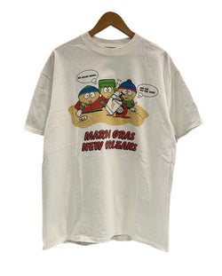 US US古着 South Park MARDI GRAS NEW ORLEANS サウスパーク ニューオーリンズ マルディグラ キャラT アニメT 白 XL Tシャツ ホワイト LLサイズ 101MT-4920