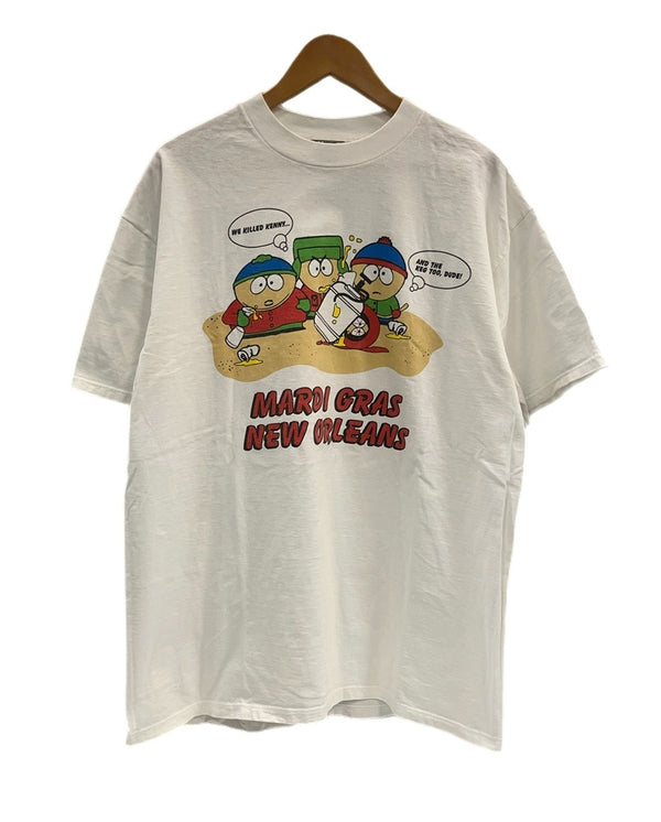 US US古着 South Park MARDI GRAS NEW ORLEANS サウスパーク ニューオーリンズ マルディグラ キャラT アニメT 白 XL Tシャツ ホワイト LLサイズ 101MT-4920