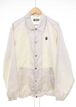 アベイシングエイプ A BATHING APE BAPE LOGO COACH JACKET Windbreaker コーチジャケット 001LJK801314M ジャケット ホワイト Mサイズ 103MT-3227
