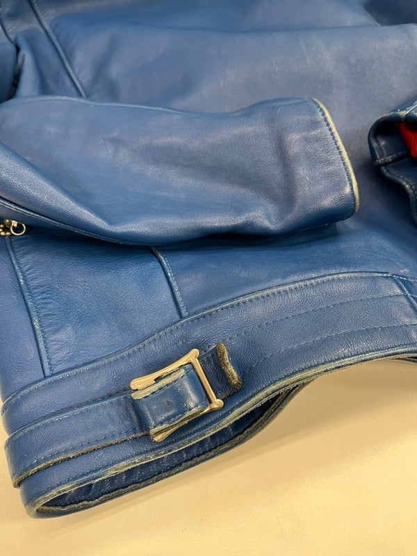 ルイスレザー Lewis Leathers サイクロン ヴィンテージターコイズ 青 ダブルライダース レザージャケット 38 ジャケット ブルー 101MT-5276