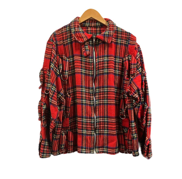 Artificial Eye  70's~80’s 70~80年代 Dリング パラシュートジャケット punk ロンドン UK タータンチェック パンクロック 当時物 VINTAGE ヴィンテージ - ジャケット 101MT-4620