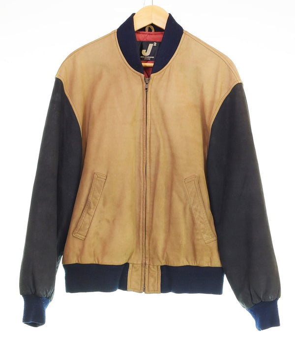 ミスタージュンコ Mr.JUNKO オール レザー スタジャン バイカラー Vintage 80'S 80年代 COW LEATHER カウレザー 牛革 M ジャケット マルチカラー Mサイズ 103MT-3441