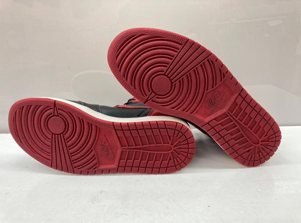 ナイキ NIKE 16年製 AIR JORDAN 1 RETRO HIGH OG BRED エア ジョーダン レトロ ハイ ブレッド AJ1 赤 黒 555088-001 メンズ靴 スニーカー ブラック 27cm 104S-713