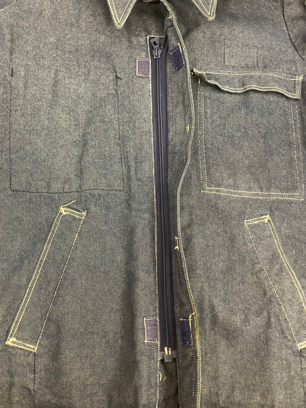 ヴィンテージ vintage 80's 80年代 EURO ユーロ フレンチワーク デニムジャケット カバーオール フランス製 44/M ジャケット ブルー Mサイズ 101MT-4234