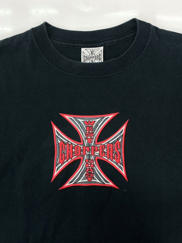 US US古着 90s 00s WEST COAST CHOPPERS T-Shirt ウエスト コースト チョッパーズ Tシャツ デビル 半袖 黒 Tシャツ ロゴ ブラック Mサイズ 104MT-2345