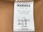 ハニーフィッツ HONEY FITZ POLARTECシリーズ FLEECE フリース プルオーバー パーカー フーディー ロゴ 刺繍 日本製 BEIGE BROWN ブラウン 茶色 パーカ ワンポイント ベージュ Lサイズ 104MT-1881