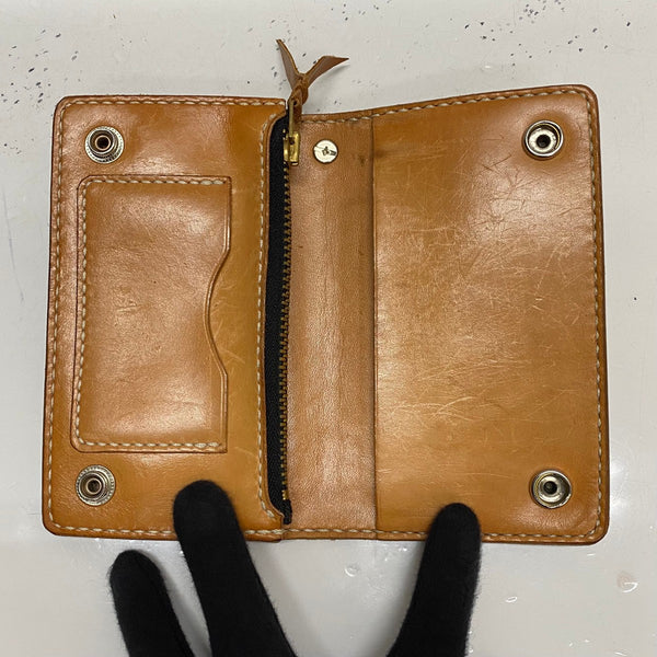 【曜日割引対象外】 レザーアイテム Leather items レザー トラッカーウォレット TALON ZIP 財布・ケース メンズ財布 ブラウン 201goods-807 VB