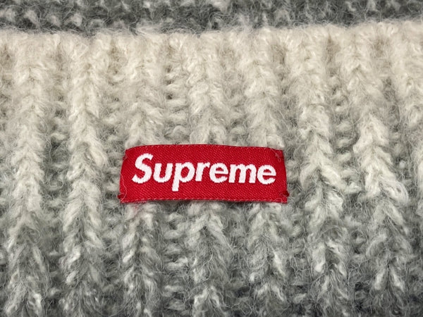 シュプリーム SUPREME 21AW Gradient Stripe Beanie グラデーション ストライプ ビーニー ニット帽 キャップ 灰 帽子 メンズ帽子 ニット帽 ロゴ グレー 104hat-1