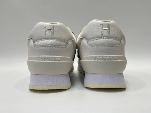 サンガッチョ via SANGACIO ×Wako’s Room ワコーズルーム ホワイト×ベージュレザー イニシャルH レディース靴 スニーカー ホワイト 23.5cm 601sh-48