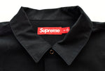 シュプリーム SUPREME 23AW Thermal Sleeve Work Shirt サーマルスリーブワークシャツ 黒 長袖シャツ ブラック LLサイズ 103MT-739