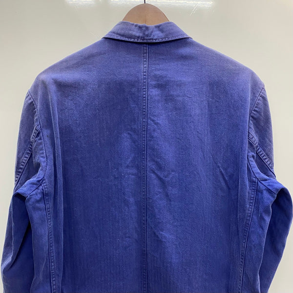 【曜日割引対象外】 ヴィンテージ vintage 40's 50's FRENCH MILITARY フランス軍 ヘリンボーン カバーオール ジャケット ネイビー 48サイズ 201MT-4479 VB