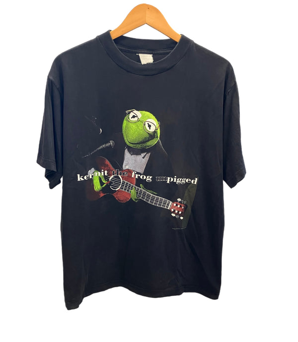 ヴィンテージ vintage 90s 90's Kermit the frog unpigged  Eric Clapton カーミット エリッククラプトン - Tシャツ ブラック フリーサイズ 101MT-3068