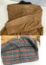 ウィリスアンドガイガー Willis & Geiger ハンティング ヌバック レザージャケット ウール チェックライナー  ジャケット ブラウン Mサイズ 101MT-4753