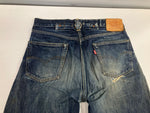 リーバイス Levi's 90's 90年代 201XX ボタン裏555刻印 赤耳 BIGE 1937モデル バレンシア製 アメリカ製 MADE IN USA VINTAGE ヴィンテージ 201-0003 デニム ブルー W33 L36 101MB-749