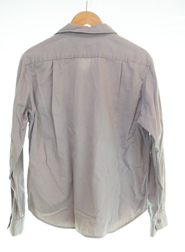 テンダーロイン TENDERLOIN HBT 刺繍 ワーク シャツ 長袖シャツ グレー Sサイズ 103MT-3484