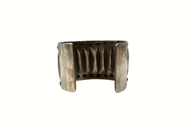 ファンタスティックマン FANTASTIC MAN Wide Silver Bangle ワイド シルバー バングル スタッズ エンボス ブレスレット 925 銀 メンズジュエリー・アクセサリー バングル 無地 シルバー 104A-33